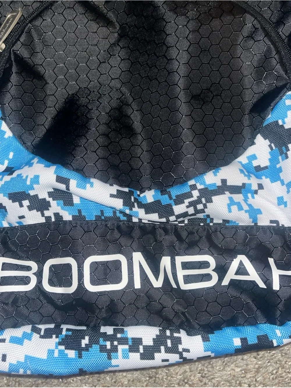 Boombah Equipment Backpack Baseball Softball Bat Compartment Blue White Black